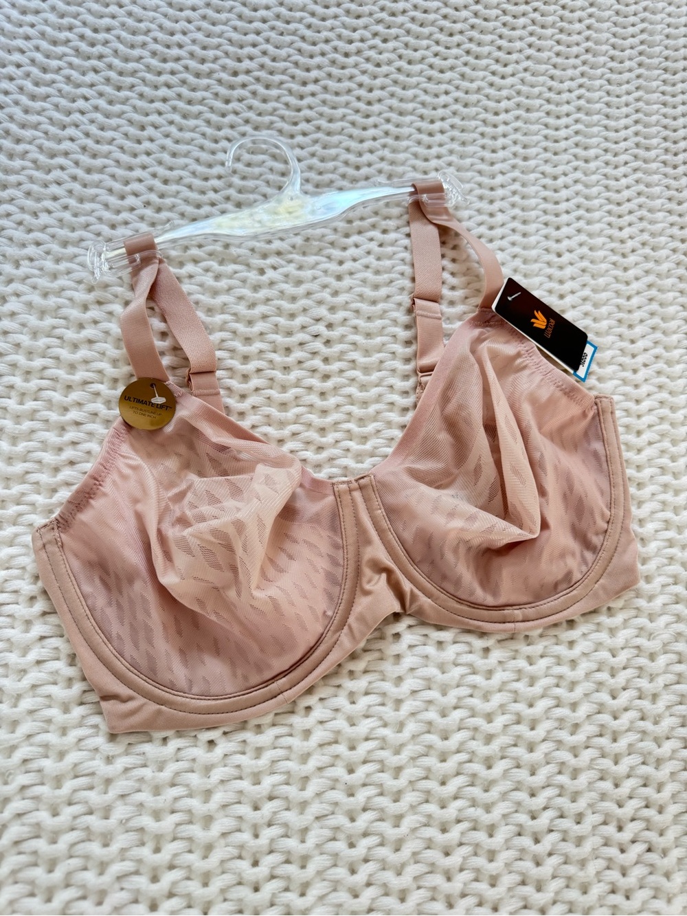 Wacoal Sheer Mesh Underwire Bra - Dusty Rose
